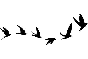 ARTISTIC SPONGE Flying Birds Reusable Stencil A5 Animal Stencil / Bird118 (Mylar A5 Size - 148 x 210 mm, 5.8 x 8.3 in)