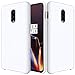 Produktbild Dyluck One Plus 6T Hülle, One Plus 6T Liquid Handyhülle, mit Silikon TPU Ultra Dünn Volltonfarbe Kratzfeste Stoßfest Fortgeschritten Handytasche Bumper Weich Schutzhülle Schale Handy Case Weiß