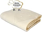 Babydecke Kuscheldecke und Schmusedecke aus 100 % Merino Wolle extra fine 80 x 90 cm