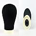 Sunwell Canvas Wig Block Head for Wig Making Styling and Display Premium Quality Wig Stand Mannequin (22" Circumference, Black Color)