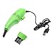 Price comparison product image 2 in 1 Mini Turbo USB Vacuum Cleaner with Brush for Notebook Laptop PC Computer Keyboard Mobile Phones,Aohro Green Keyboard Hoover (Detachable)Dust Collector