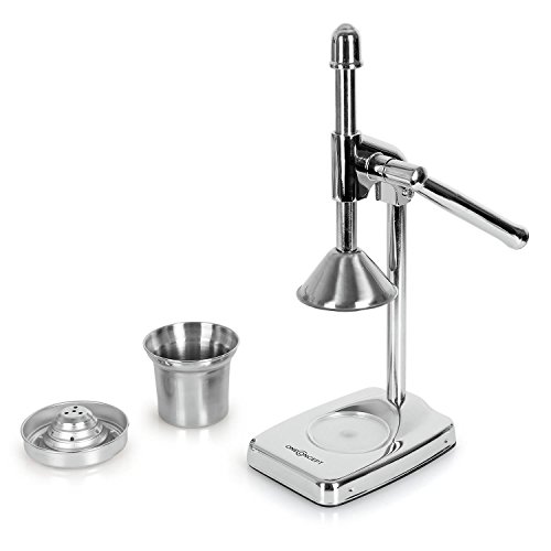 Klarstein EcoJuicer Saftpresse Zitruspresse Orangenpresse (Hebelmechanik, Edelstahl, lautlos, spülmaschinengeeignete Teile) silber - 5
