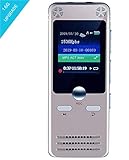 SONGLANG Dictaphone Numérique Enregistreur 16Go Portable Enregistreurs Audio Vocal Numériques 1536Kbps, Radio FM, lecteur MP3 Pour Conférences, Entretiens, Cours