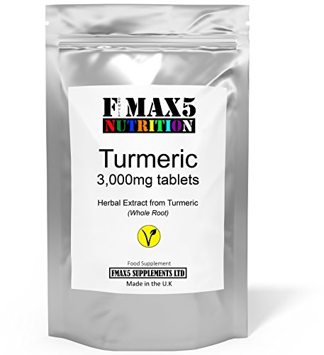 Turmeric Tablets 2400mg (per Serving) with Black Pepper & Ginger | 120 High Strength Curcumin Supplements | Vegan and Gluten Free | UK Made (120)