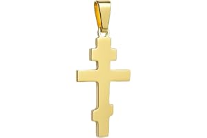 Ortodoxa korshänge - symbol för tro och skydd - rostfritt stål - religiösa smycken herr dam