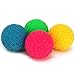 Produktbild com-four® 4X Spring-Ball mit LED-Farbwechsel, Ball in Kristall-Optik in gelb, blau, pink und grün, Ø 6,5 cm