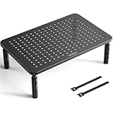 Hoss® Monitor Stand for Desk -Three Level Height Adjustable with Cable Management, for Monitors 24",27",29" and 32" Inch | La