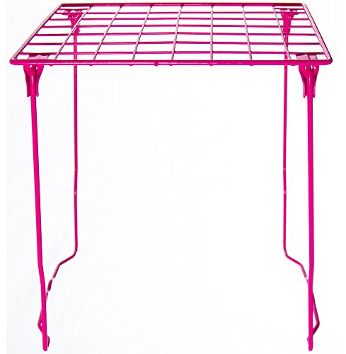 Lockermate Stac-A-Shelf Locker Shelf, Stackable Organizer, Extra Tall, Fits Standard Size School Lockers, Blue