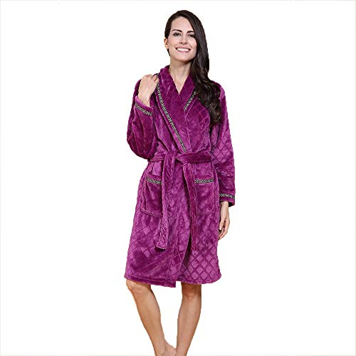Preisvergleich Produktbild Unbekannt Damen Pyjamas Bademantel Badetuch Bademäntel Flanellroben Warm Gepolstert Home Service Nachthemd Lässige Tasche