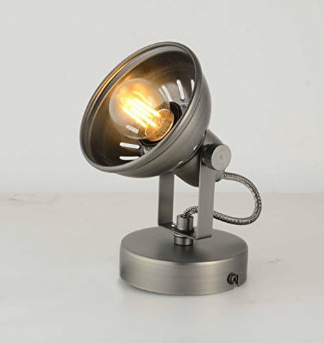FOSHAN MINGZE Modern Matte Black 1 Way Metal LED Clamp Vintage Ceilling Wall Spotlight Lamp Fixture for Hotel, Restaurant, Shop, Clothing Store Decoration