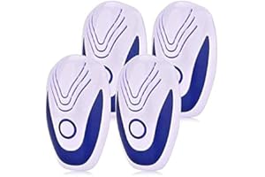 GOUSHY Professionale Repellente Ultrasuoni per Topi,4 Pack Antizanzare Ultrasuoni da Interno Repellente per Topi, Scarafaggi, Formiche, Ragni e Insetti