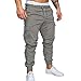 Produktbild Fannyfuny Herren Chino Hose mit Taschen Aus 100% Baumwolle Regular Männer Bewegung Hose Sweatshorts Cargo Hose Mit Kordel Outdoorhose Trainingshose Stretch Jogger Activewear Hosen Sporthose LoseM-XXXL