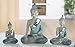 Produktbild Gilde Poly Buddha Laguna 2 Stück grau/türkis m.Spiegelmosaik L = 7 x B = 15,5 x H = 24 cm