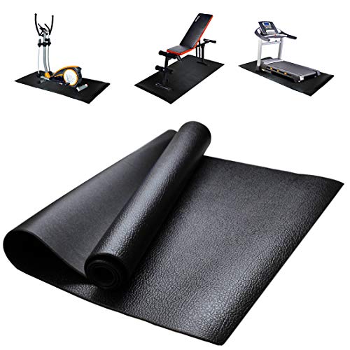 Fitness Attrezzatura ed Esercizio Tappetino Antiscivolo Antiurto Protezione del Pavimento Tappetino per Tapis roulant, Ciclette, Rowers, Cross Trainers e altre attrezzature da palestra, 180 cm x 80 cm