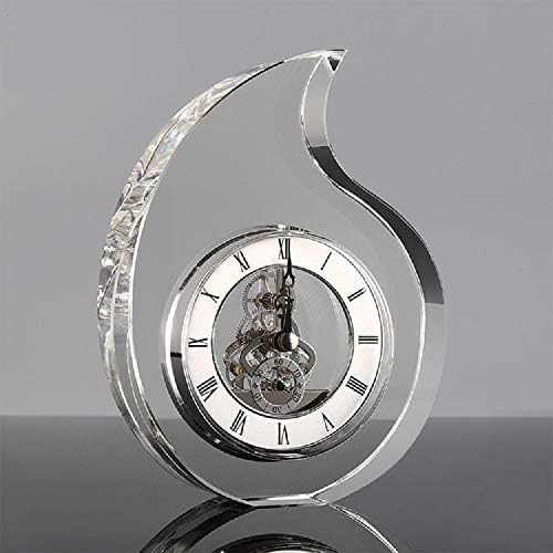 ZYWTZ® Crystal Table Clock Electronic Clock Living Room Bedroom Dining Room Office Clock Desktop Decoration Crystal Clock,Silver