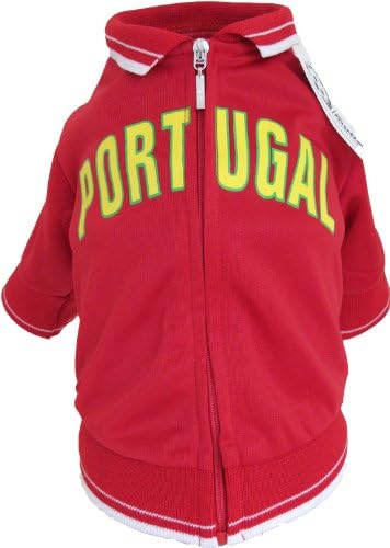 The Mutley Collection Portugal Olympic Soccer Warm-Up Track Jacket for Dogs, X-Large