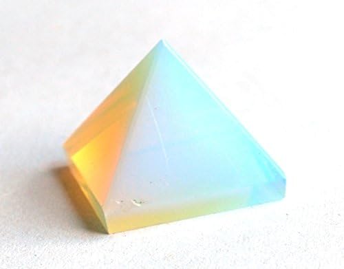 Reiki Healing Energy Charged Opalite Crystal Pyramid (2 cm) Beautifully Gift Wrapped with Crystal Description