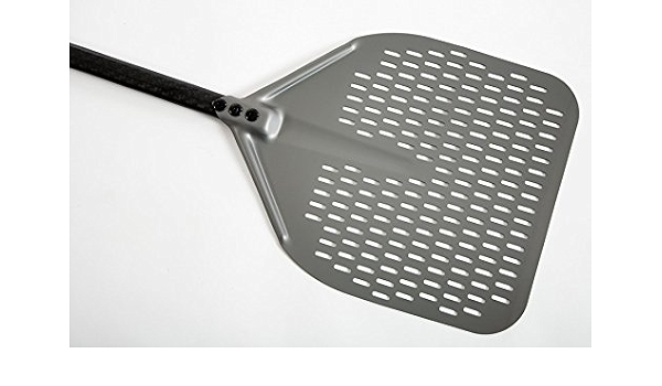 Pala pizza alluminio forata rettangolare ø 36 cm, manico in carbonio :  Amazon.it: Elettronica