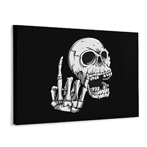 Lienzo con diseño de calavera