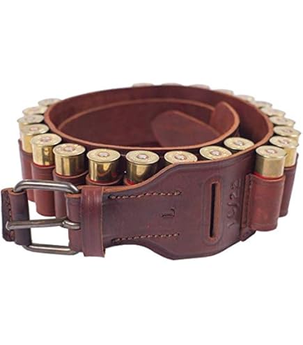 Cartouchière 20 Tubes En Cuir – Fourreau Double Intérieur Pour Carabine