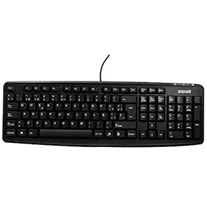 Maxell USB Wired Keyboard (KB-90, Black)