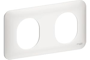 SCHNEIDER ELECTRIC Ovalis - plaque de finition - 2 postes horizontal