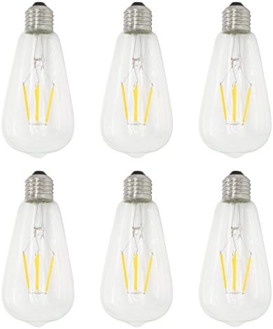 6-Pack 4W Dimmable 400 lm LED Filament Candle Light Bulb Warm White 2700K E27 Candelabra Base 40W Incandescent Equivalent yt-st64-9