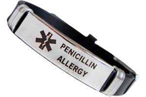 Medical ID Me - Medical Alert Silicone Bracelets Emergency Medical Awareness Epilepsy Diabetes COPD Blood Thinner Men Women Stainless Steel Adjustable