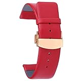 lederarmband 18mm Uhren Damen-Lederband Uhrenarmband Ersatz Steckschließe