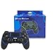 Produktbild RQINW Gaming Controller Wireless Bluetooth Gamepad, USB-Aufladung, Vibrationsfeedback, Gaming Controller für PS4 (Schwarz-Blau)