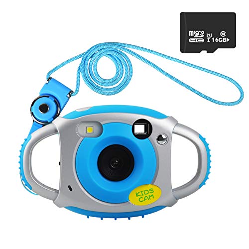 Funkprofi Kamera für Kinder Kinderkamera Fotoapparat Digital Camera Kid Cam Mini Camcorder 5 Megapixel 1,77 Zoll Display Geschenk und Spielzeug für Kinder (Blau mit 16GB TF Karte) Funkprofi Kamera für Kinder Kinderkamera Fotoapparat Digital Camera Kid Cam Mini Camcorder 5 Megapixel 1,77 Zoll Display Geschenk und Spielzeug für Kinder (Blau mit 16GB TF Karte)