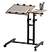 Produktbild Lina Tragbarer Schoß Schreibtisch Verstellbarer Laptop Tisch Abnehmbare Platzsparende Faule Schreibtisch Tragbarer Tisch, 40 * 40 * 59-95cm (Farbe : SCHWARZ)
