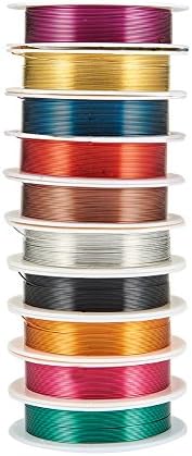 Pandahall 1 Set Mixed Color 0.5mm Copper Jewelry Making Wire, about 7m/roll, 10rolls/set