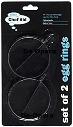 2Pc Stainless Steel Large Egg Rings Poaching Poached Fried Egg Rings Frying Pan