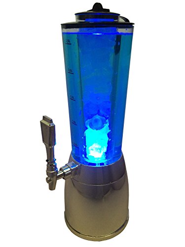 Getränkesäule 4 L Liter Biersäule Biertower mit Kühlröhre und LED Beleuchtung - 3