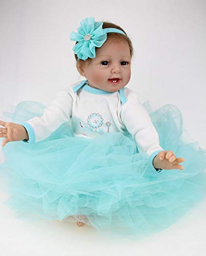 ZIYIUI 22 inch 55 cm Silicone Souple Vinyle Reborn Poupée bébé Fait à la Main Girls Dolls Réalité Nouveau-né Garçon Jeune Fille Cadeau de Noël Magnétisme Jouets