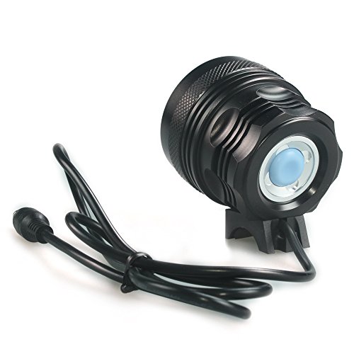 [LEDemain]70W 7 X T6 Cree XM-L LED Taschenlampen Kopf Lampen, Fahrrad vorderes Leuchtturm, 3 Modi (Schwarz) - 2