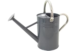 Kent & Stowe Arrosoir en Acier galvanisé Gris Froid de 4,5 L, résistant à la Rouille, Outil de Jardin de Style Classique