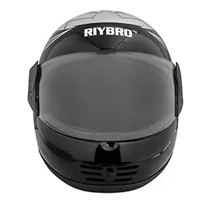 Coffars Full Face Helmet Bike Riding Helmets For Man(Medium) Classic Black With Plain Visor