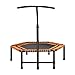 Produktbild Übungs-Trampolin Gartentrampoline Mini-Trampolin, Sechseck Armlehnen für Erwachsene Trampolin Fitnessstudio für Heimtrainer Unterhaltung Fitness-Propfbett Outdoor-Kindertrampolin, mit ca. 100 kg T