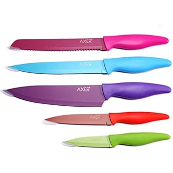 Kitchen Knife Set With Colour Coding 5 Piece Coloured Knives Set