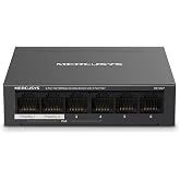Mercusys MS106LP, 6-Port 10/100Mbps Desktop Switch with 4-Port PoE+