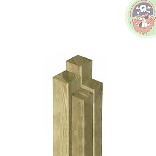 Holzpfosten 9x9 cm Länge 210 cm imprägniert mit Kopf gekappt von Gartenpirat®