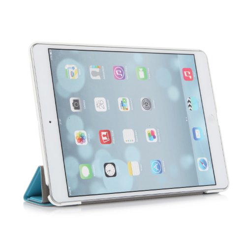 iHarbort® Premium iPad Air Hülle PU Leder Tasche Case Etui Sleeve Smart Cover Schutzhülle Hülle (Blau) - 2