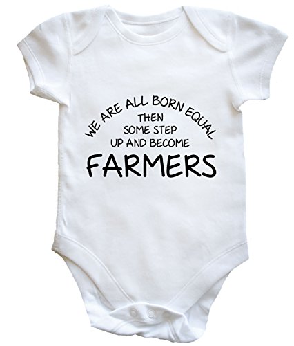HippoWarehouse WE ARE ALL BORN EQUAL THEN SOME STEP UP AND BECOME FARMERS baby vest boys girls