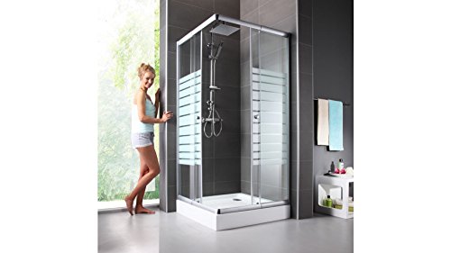 baumarkt direkt Eckdusche Trento, variabel verstellbar 80 – 90 cm, Duschkabine silberfarben - 9