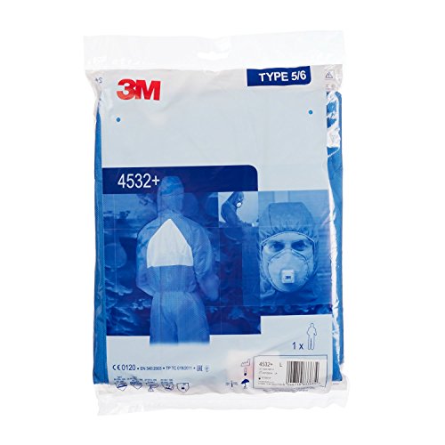 3M Schutzanzug Größe L, 1 Stück, blau, 4532+BL - 5