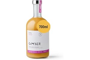 GIMBER N°3 700 ml Lilly – Concentré de gingembre bio | Concentré sans alcool à base de gingembre, fruit de la passion, ananas et curcuma | Jus gingembre pour mocktails ou à boire pur