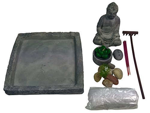 khevga Feng Shui Deko Zen Garten „Buddha“ aus Polyresin - 2