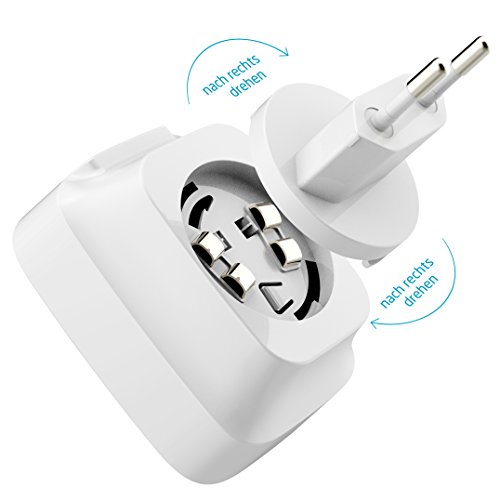 USB Ladegerät, Splaks [Built-in Safety Protection] 3-Port Schnell Aufladen Ladestecker Ladeadapter Ladegerät Charger USB-Netzteil mit Smart-Detective Technologie für iPhone iPad Tablet Samsung Galaxy, HTC, Sony, LG, Nexus,Motorola usw.EU-Stecker, schwarz - 4